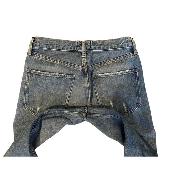 AGOLDE Feel Good Premium Distressed High Rise Button Fly Straight Jeans Size 27 - Picture 11 of 11